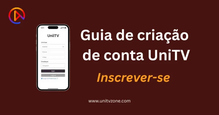Guia de criação de conta UniTV